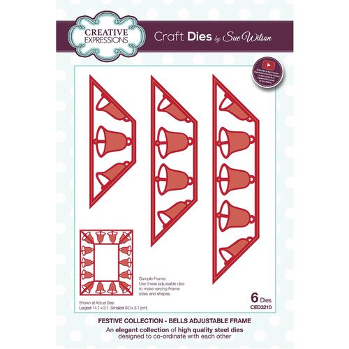 Creative Expressions Craft Dies - Bells Adjustable Frame (By Sue Wilson)