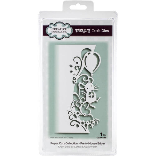 Creative Expressions Paper Cuts Edger Craft Dies - Party Mouse CEDP1098
