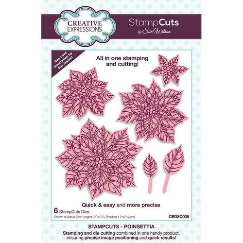 Creative Expressions StampCuts Dies - Poinsettia (by Sue Wilson)