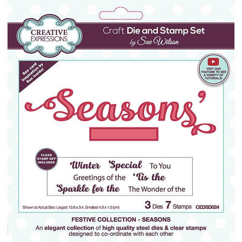 Creative Expressions Die & Stamp Set - Seasons (by Sue Wilson)