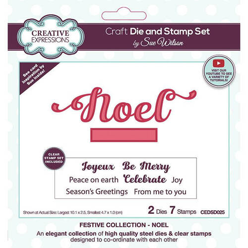 Creative Expressions Die & Stamp Set - Noel (by Sue Wilson)