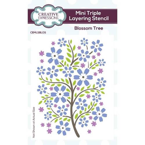Creative Expressions Mini Triple Layering Stencil - Blossom Tree (4" x 3")