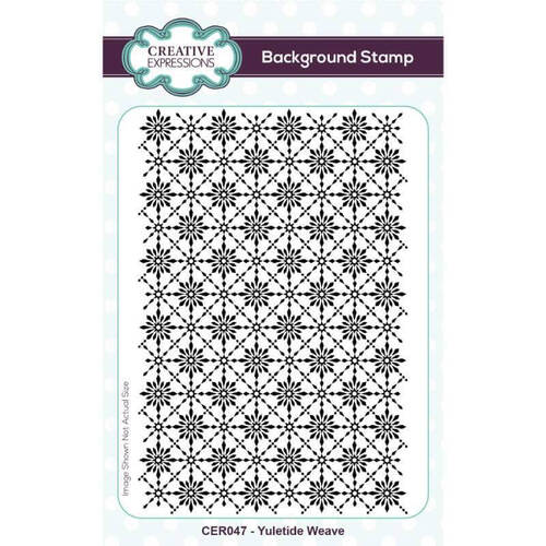 Creative Expressions Pre Cut Rubber Stamp - Yuletide Weave (4" x 6")
