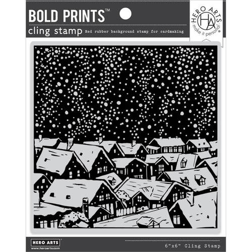 Hero Arts Cling Stamps - Snowy Rooftops Bold Prints CG854