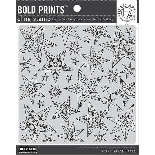 Hero Arts Cling Stamps - Star Pattern Bold Prints CG886
