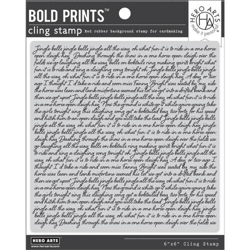 Hero Arts Cling Stamps - Jingle Bells Script Bold Prints CG919