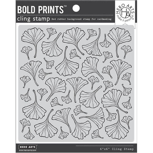 Hero Arts Cling Stamps - Ginkgo Leaves Pattern Bold Prints CG926