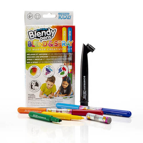 Chameleon Kidz Blendy Pens 12 Marker Blend & Spray Creativity Kit
