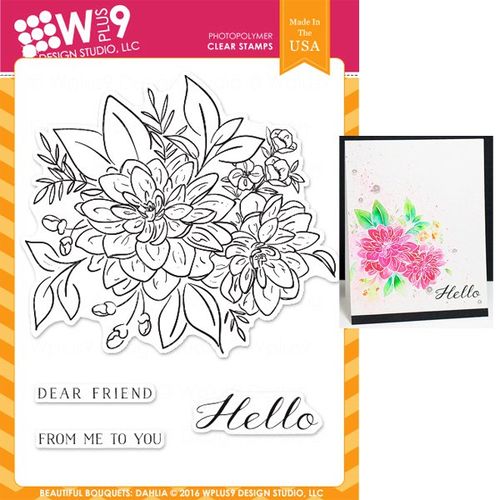 WPlus9 Design Stamps - Beautiful Bouquet: Dahlia CL-WP9BBD