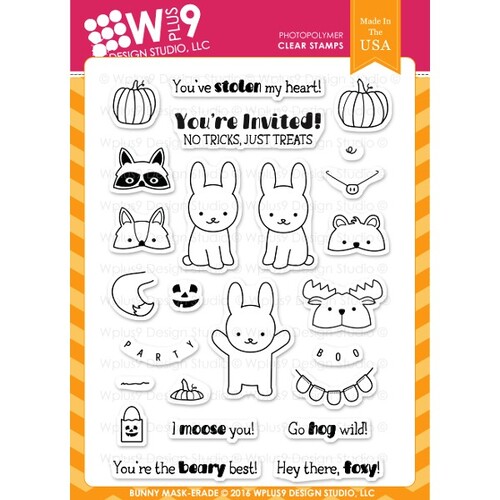 WPlus9 Design Stamps - Bunny Mask-erade CL-WP9BMA