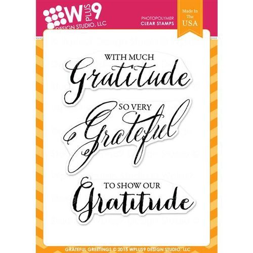 WPlus9 Design Stamps - Grateful Greetings CL-WP9GG