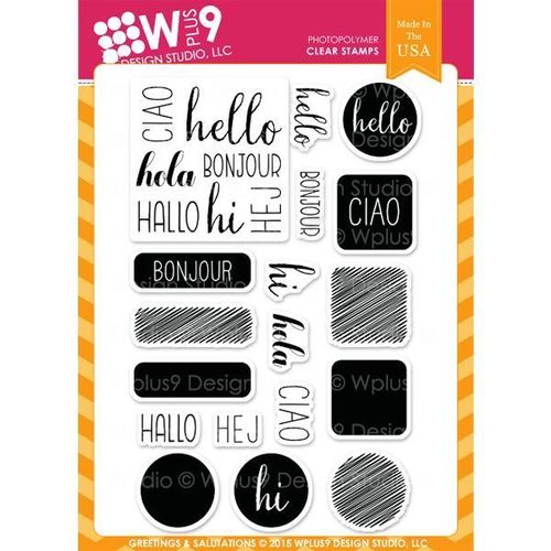 WPlus9 Design Stamps - Greetings & Salutations CL-WP9G&S