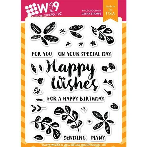 WPlus9 Design Stamps - Happy Wishes CL-WP9HW