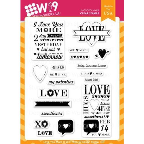 WPlus9 Design Stamps - Love You More Stamp Set CL-WP9LYM