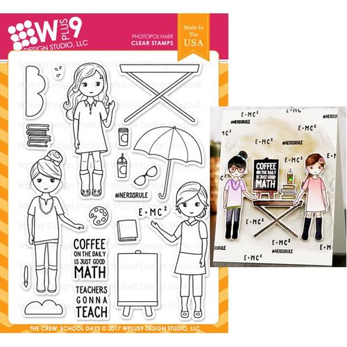 WPlus9 Design Stamps - The Crew: School Days CL-WP9TCSD