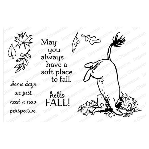 Impression Obsession Clear Stamps - Eeyore Leaves CL1135