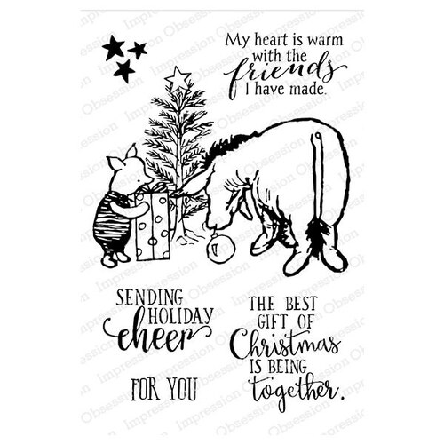 Impression Obsession Clear Stamps - Piglet Eeyore Tree CL1137