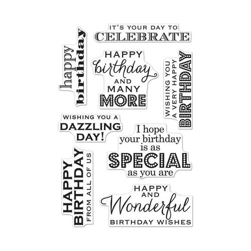 Hero Arts Clear Stamps 4"X6" - Many Birthday Messages CL611