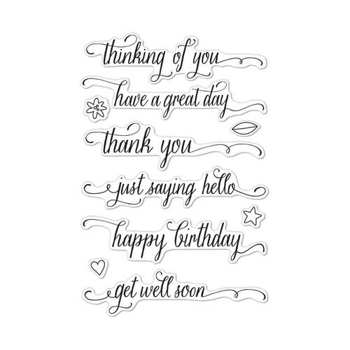 Hero Arts Clear Stamps 4"X6" - Messages With Flourish CL738