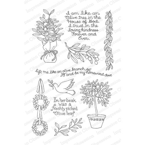 Impression Obsessions Clear Stamps - Olive Branch CL892