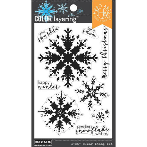 Hero Arts Clear Stamps 4"X6" - Color Layering Snowflake CM554
