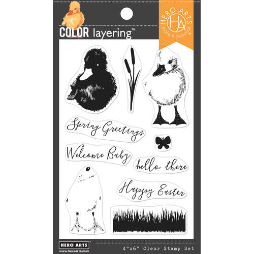 Hero Arts Color Layering Clear Stamps 4"X6" - Duckling CM592