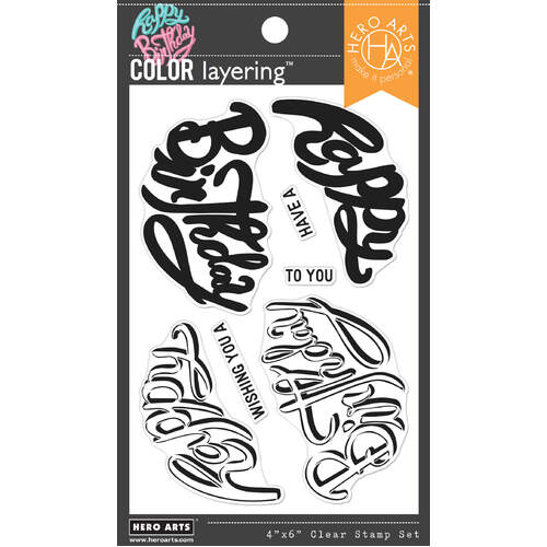 Hero Arts Color Layering Clear Stamps 4"X6" - Happy Birthday CM598