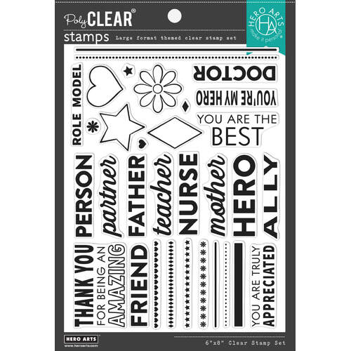 Hero Arts Clear Stamps 6"X8" - Special Thank You CM601