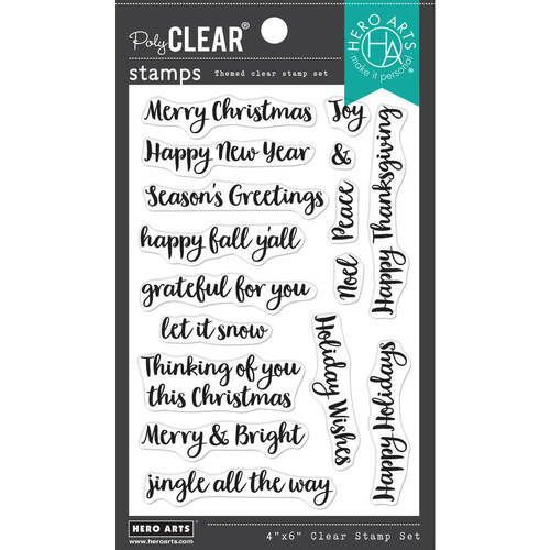 Hero Arts Clear Stamps 4"X6" - Holiday Season Messages CM716