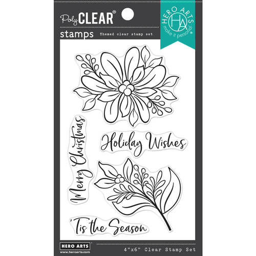 Hero Arts Clear Stamps 4"X6" - Merry Foliage CM717