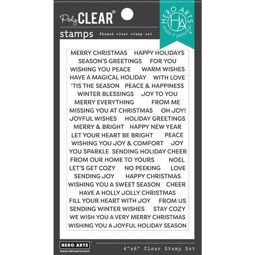 Hero Arts Clear Stamps 4"X6" -  Christmas Sentiment Strips CM721