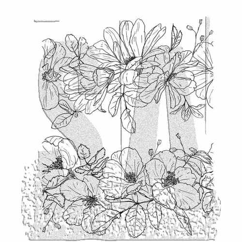 Tim Holtz Stampers Anonymous Cling Rubber Stamps - Floral Trims CMS461