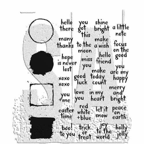 Tim Holtz Stampers Anonymous Cling Rubber Stamps - Note Quotes CMS463