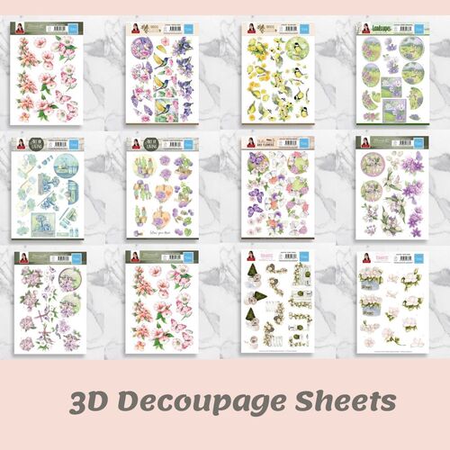 Couture Creations 3D Diecut Decoupage A4 Sheet