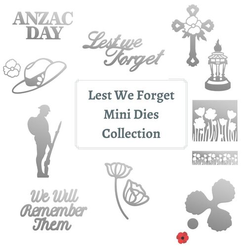 Couture Creations Mini Dies - Lest We Forget Collection