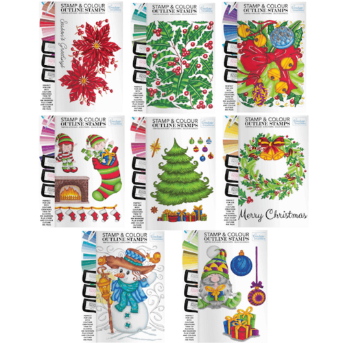 Couture Creations Stamp & Colour Outline Stamps - 8 Designs Available (discontinued)