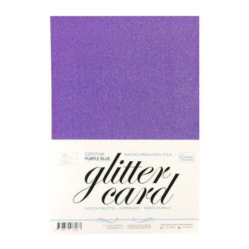 Couture Creations A4 Glitter Card - Purple CO727169 (250gsm 10/pk)