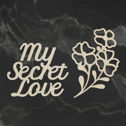 Couture Creations Chipboard - My Secret Love - My Secret Love Set (2pc)