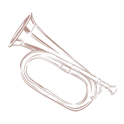 Couture Creations Mini Stamp - Lest We Forget - Bugle (1pc) 50 x 50mm