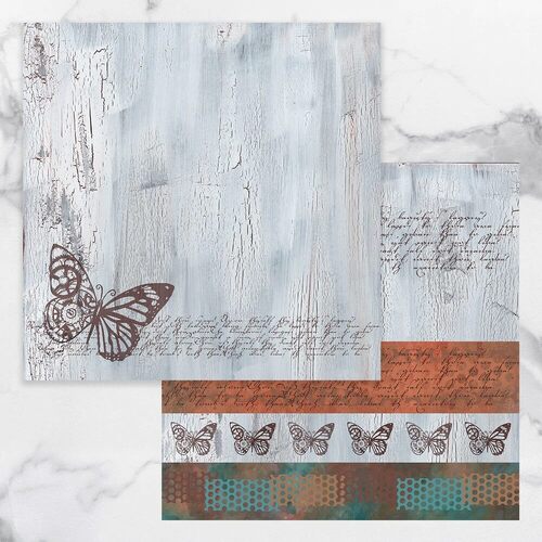 Couture Creations 12x12 Double Sided Patterned Paper- Steampunk Dreams Sheeet 2