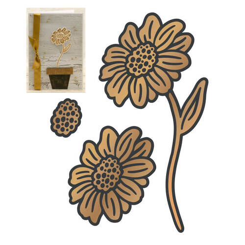 Couture Creations Cut and Create Die - Vintage Flowers - Standing Daisies (3pc)