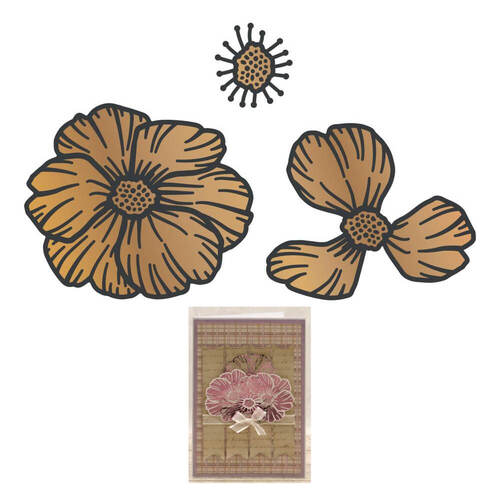 Couture Creations Cut and Create Die - Vintage Flowers - Layered Camelia (3pc)
