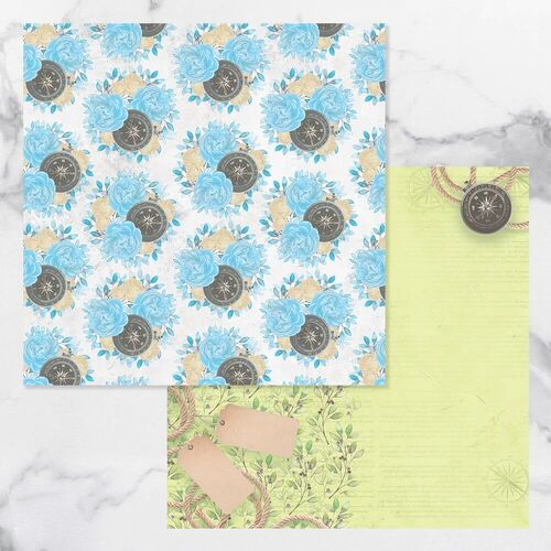 Couture Creations Double Sided Patterned Paper 12x12 - New Adventures Sheet 10