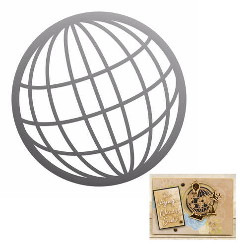 Couture Creations Mini Dies - New Adventures - Globe (48 x 48mm)