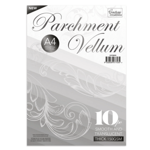 Couture Creations Parchment Vellum A4 150gsm 10pc 210 x 297mm