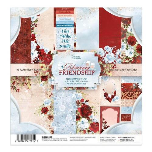 Couture Creations Paper Pad - Blooming Friendship 6.5x6.5 (24 sheets)