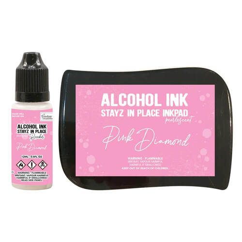 Stayz in Place Pearlised Alcohol Ink and Reinker Set - Pink Diamond