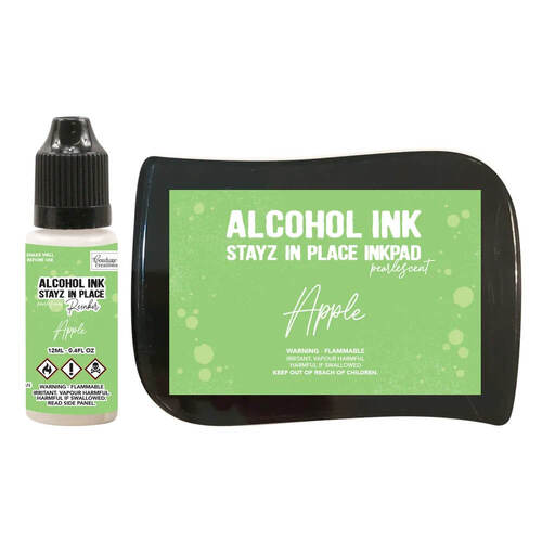 Stayz in Place Pearlised Alcohol Ink and Reinker Set - Apple
