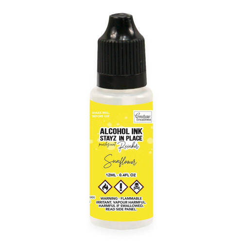 Couture Creations STAYZ IN PLACE Alcohol Ink Reinker 12ml - Sunflower Pearlescent