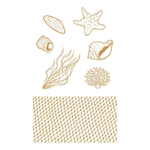 Couture Creations Stamp Set - Seaside Girl - Seaside Elements (7pc)